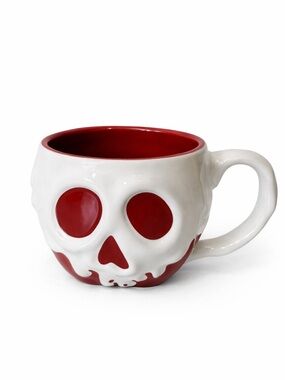 Disney Poison Apple Skull Evil Queen Mug Snow White Sculpted Ceramic Cup